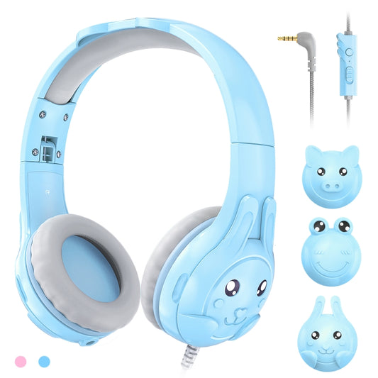 SoulBytes S31 Kids Wired Over-Ear Earphone with Microphone, Length: 1.5m(Blue) by Soulbytes