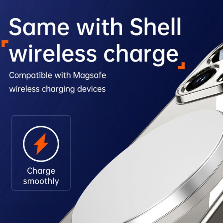 For iPhone 15 Plus SULADA Shine Through Series Plating TPU Transparent Phone Case(Silver) by SULADA