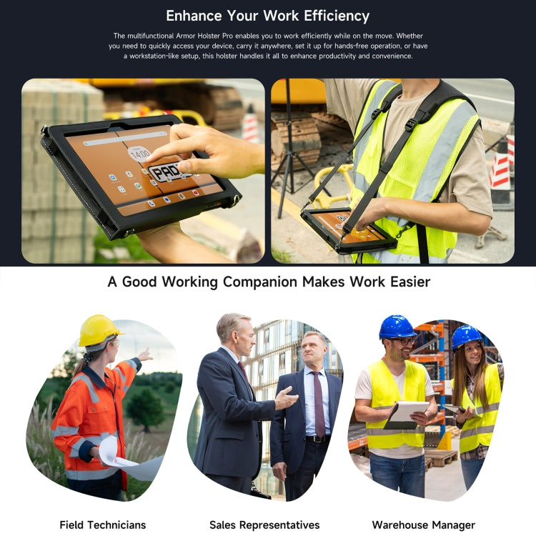 For Ulefone Armor Pad 2 Ulefone 4 in 1 Multi-purpose Tablet Carry Case(Black) by Ulefone