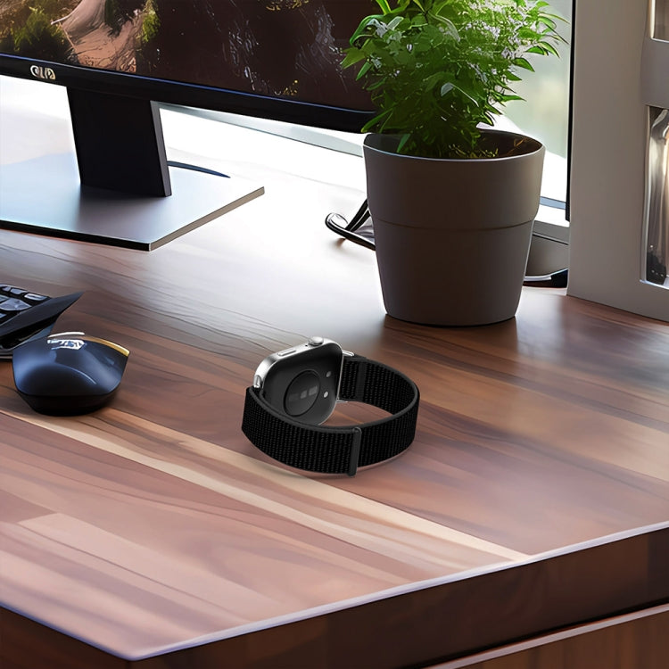 For Huawei Watch Fit3 Nylon Loop Hook and Loop Fastener Watch Band(Lime Green) by bashfashion