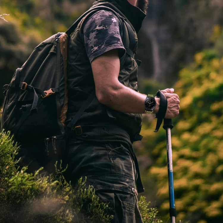 20mm Nylon Canvas Hook And Loop Fastener Watch Band(Grey) by bashfashion