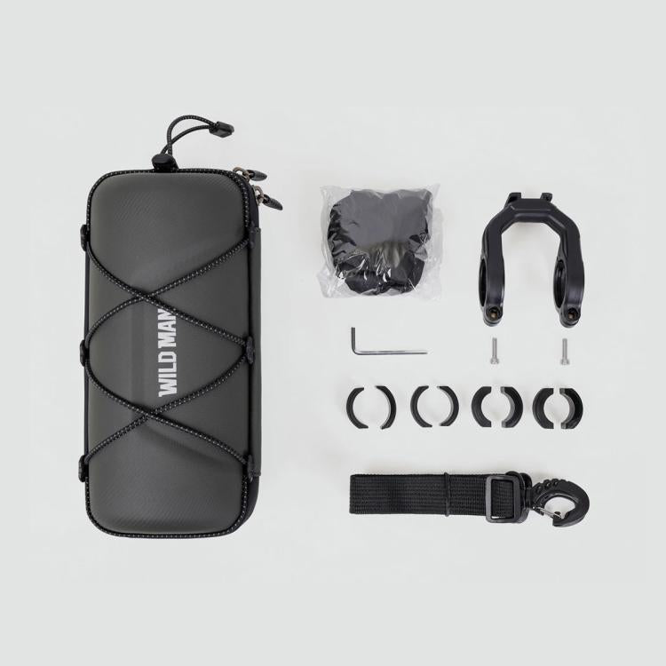 WILD MAN GD7X Mountain Bicycle EVA Hard Shell Handlebar Bag Quick Release Bracket(Army Green) by WILD MAN