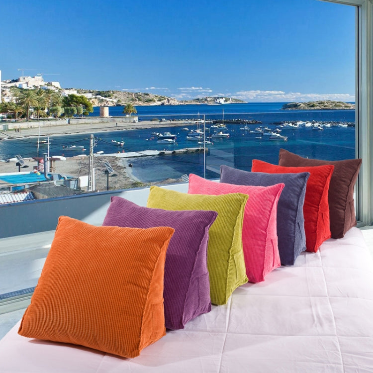 Three-dimensional Triangular Wedge Tatami Cushion Bed Backrest Waist Support Pillow with Interior Pillow, Size: 40cm x 36cm (Navy Blue) by bashfashion