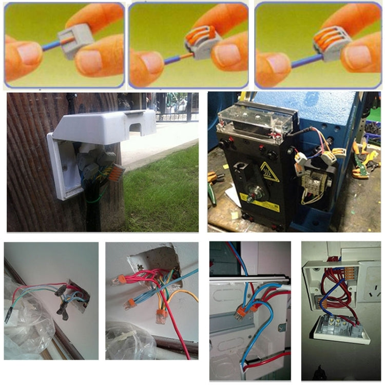 10 PCS Universal Compact 3 Pin Push Clamp Solderless Wire Connector by bashfashion