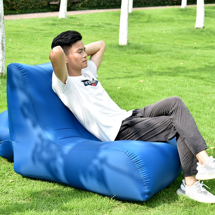 BB1803 Foldable Portable Inflatable Sofa Single Outdoor Inflatable Seat, Size: 90 x 70 x 65cm(Navy) by bashfashion