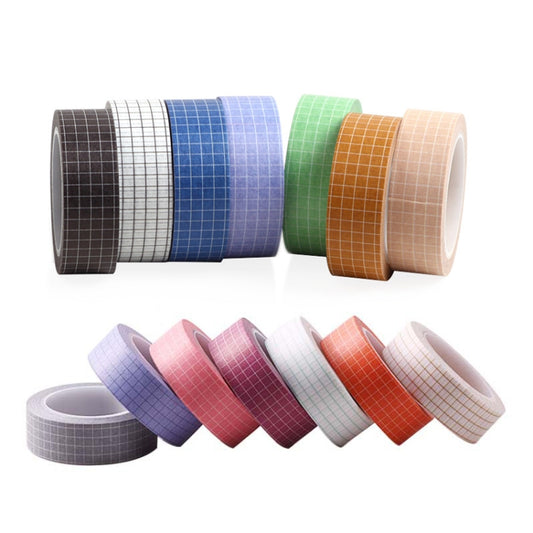 Simple Manual Decorative Stickers Plaid Material Tape(FG-03) by bashfashion