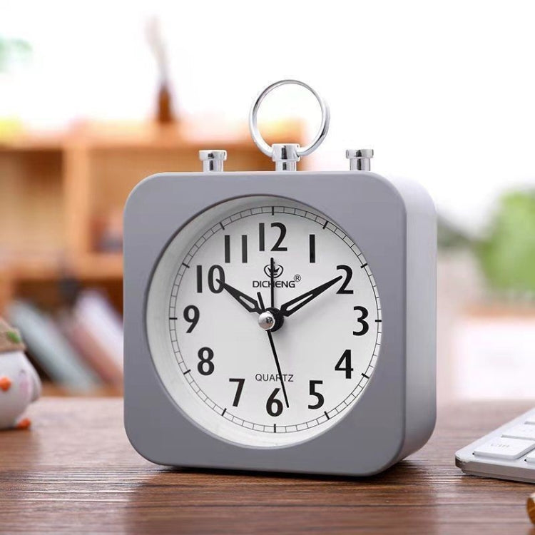 Lazy Silent Small Alarm Clock Office Home Desktop Clock(Red) by bashfashion