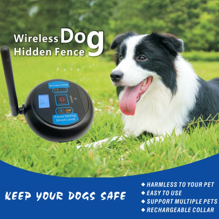 Pet Wireless Trainer Bark Stopper Electronic Fence, Specification: EU Plug(1 In 1) by bashfashion