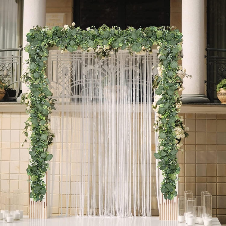 180cm Simulation Greenery Eucalyptus Ivy Leaf Rattan Hanging Fake Flower Decoration Rattan, Style: A Model by bashfashion