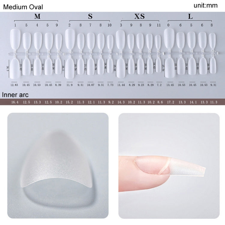 10pairs Of 100pcs/Box Frosted False Nails Artificial Tip, Shape: Long Ellipse S by bashfashion
