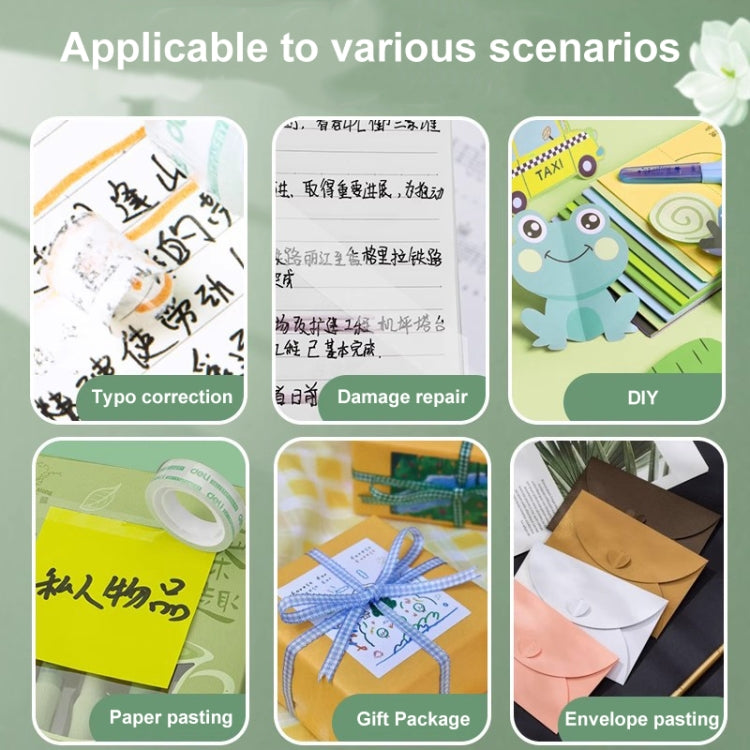 12 Rolls Width 1.2cm x Length 12.8m Deli Small High Viscosity Office Transparent Tape Student Stationery Tape by Deli