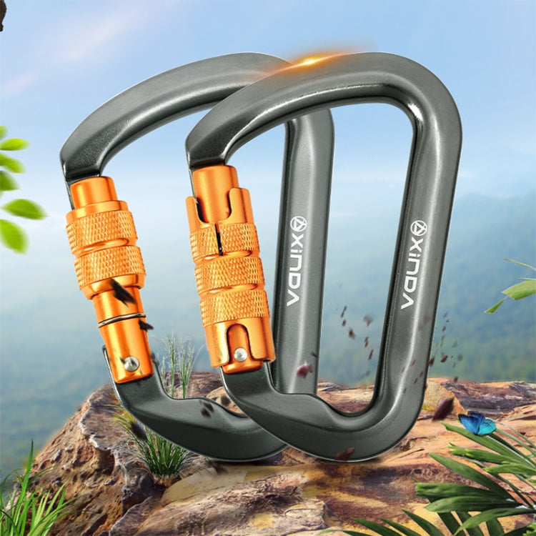 XINDA XD-8128 Outdoor Rock Climbing Load-bearing Carabiner Survive Kits, Color: Threaded-Orange by XINDA