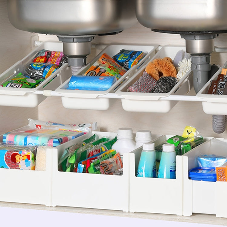 No Punch Under Sink Shelf Household Multifunctional Cabinet Organizer, Style: Fixed Large Wide by bashfashion