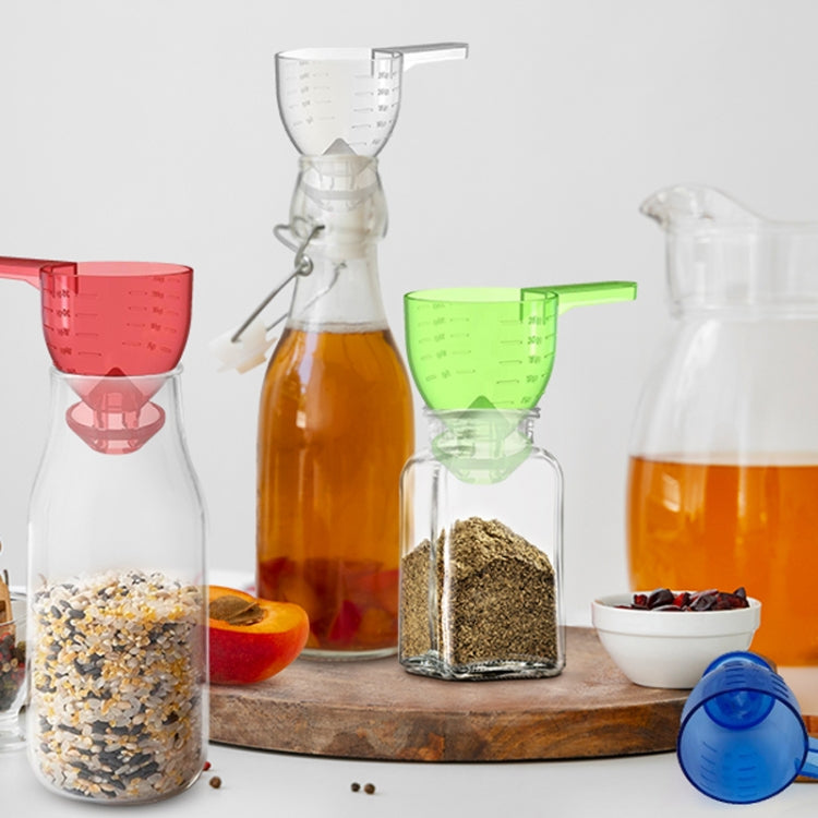 Convenient Measuring Scoop Overflow-proof Funnel Multifunctional Water Bottle Scoop(Red) by bashfashion