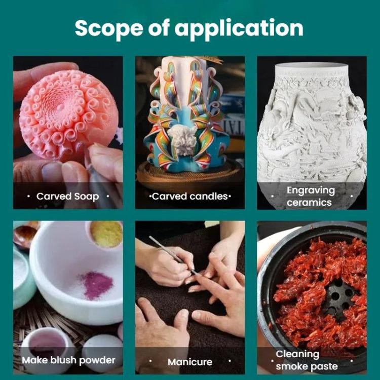 Stainless Steel Soot Spoon Carving Tools, Style: Single Head 2 Colorful(PVC Bag Single Pack) by bashfashion