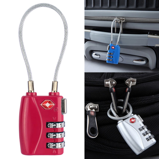 JASIT TSA719 Zinc Alloy 3-Digit Password TSA Lock Travel Luggage Padlock(Rose Red) by bashfashion