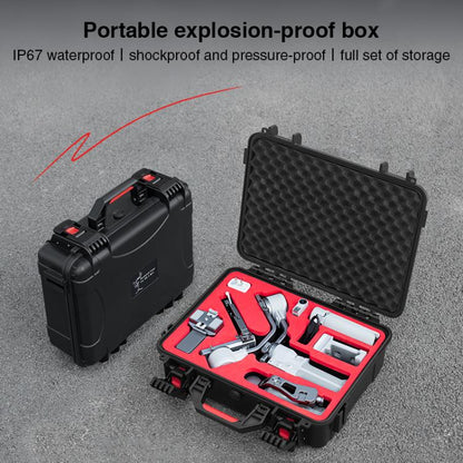 For DJI RS 4 Mini STARTRC PP Waterproof Shockproof Suitcase Portable Storage Box (Black) by STARTRC