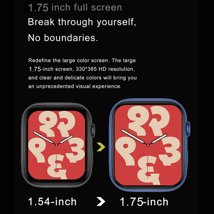 DW35PRO 1.75 inch Color Screen IPX7 Waterproof Smart Watch, Support Bluetooth Answer & Reject / Sleep Monitoring / Heart Rate Monitoring, Style: Silicone Strap(Red) by bashfashion