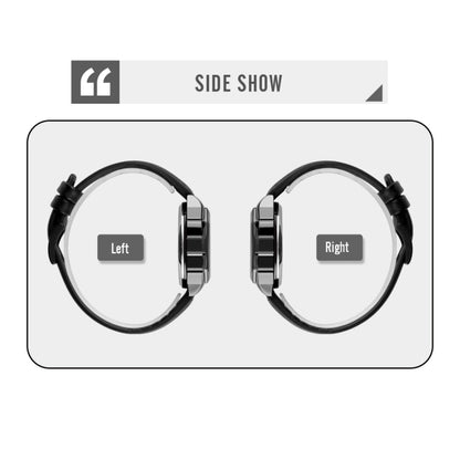 SKMEI 1650 Leather Strap Version LED Digital Display Electronic Watch with Touch Luminous Button(Black Shell Brown Belt) by SKMEI