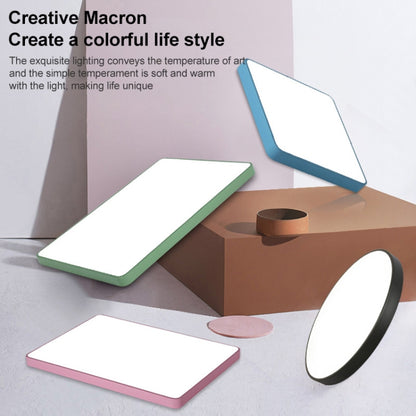 Macaron LED Square Ceiling Lamp, Stepless Dimming, Size:30cm(Pink) by bashfashion