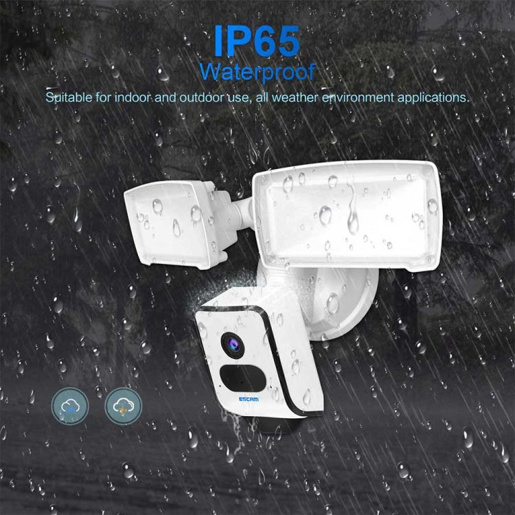 ESCAM QF612 3MP WiFi IP Camera & Floodlight, Support Night Vision / PIR Detection(EU Plug) by ESCAM