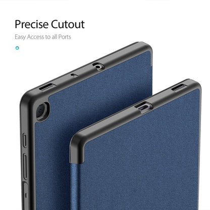 For Galaxy Tab S6 Lite 10.4 inch / S6 Lite 2024 DUX DUCIS Domo Series Horizontal Flip Magnetic PU Leather Case with Three-folding Holder & Pen Slot & Sleep / Wake-up Function(Blue) by DUX DUCIS