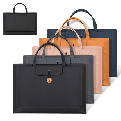 13-14 inch Universal Elastic Thread Button Portable Laptop Inner Bag(Dark Grey) by bashfashion