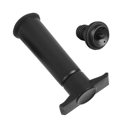 Red Wine Vacuum Pump Freshener Silicone Wine Stopper Set, Specification:Black Pump 4-stopper Box by bashfashion