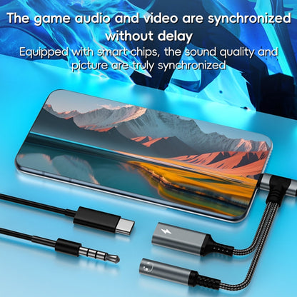 4 in 1 8 Pin / Type-C to Type-C, 3.5mm Audio Adapter Cable(Black) by bashfashion