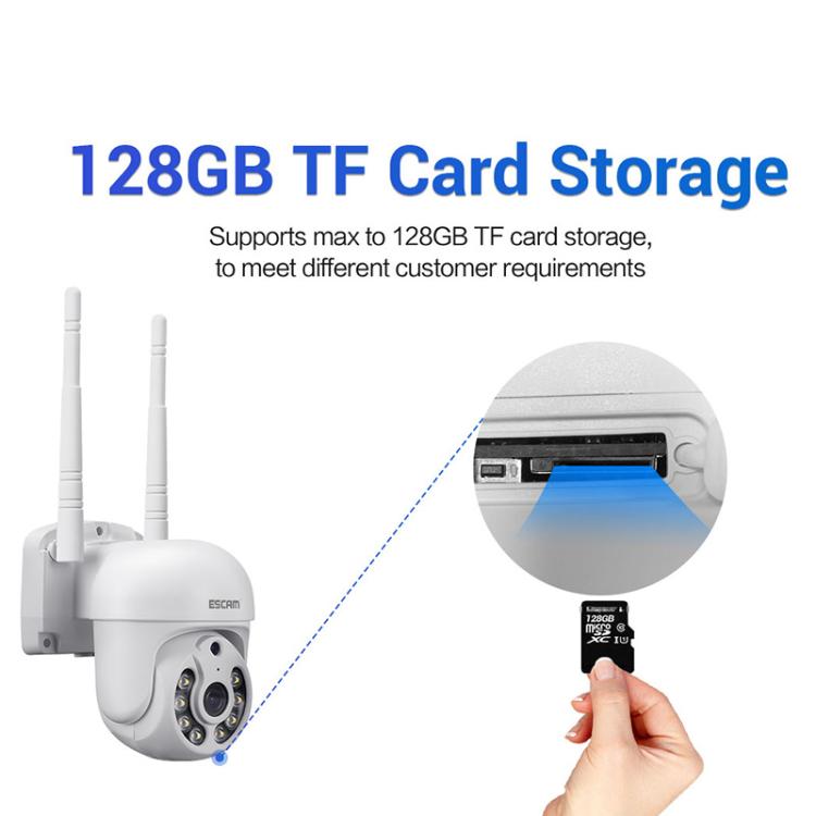 ESCAM WNK710 3MP HD Motion Detection WiFi Intelligent Dual-light Source Camera, AU Plug(White) by ESCAM