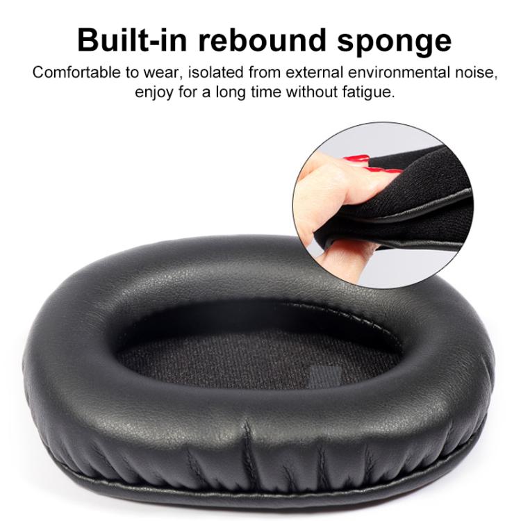 1 Pair Insert Replacement Earpads For Logitech G Pro X, Material:Ice Silk Fabric(Black) by bashfashion