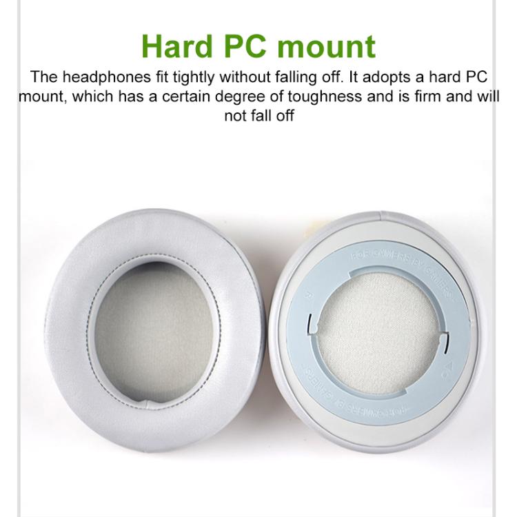 1 Pair Rotating Snap-on Replacement Earpads For Razer Kraken Pro V2, Material:Lambskin(Black Green) by bashfashion