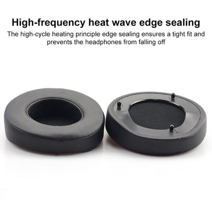 1 Pair Push Snap-on Replacement Earpads For Razer ManOWar 7.1, Material:Protein Leather(Black) by bashfashion