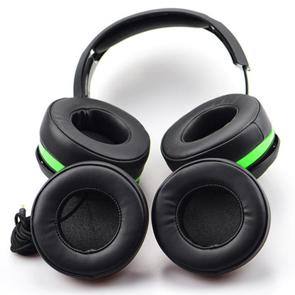 1 Pair Push Snap-on Replacement Earpads For Razer ManOWar 7.1, Material:Protein Leather(Black) by bashfashion