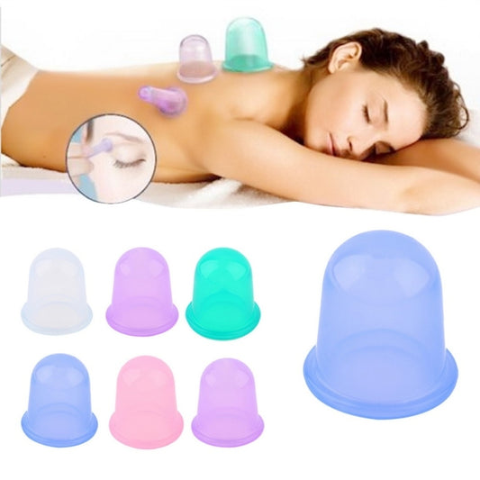 Health Care Body Massage Vacuum Silicone Cupping Cup,Random Color Delivery by bashfashion