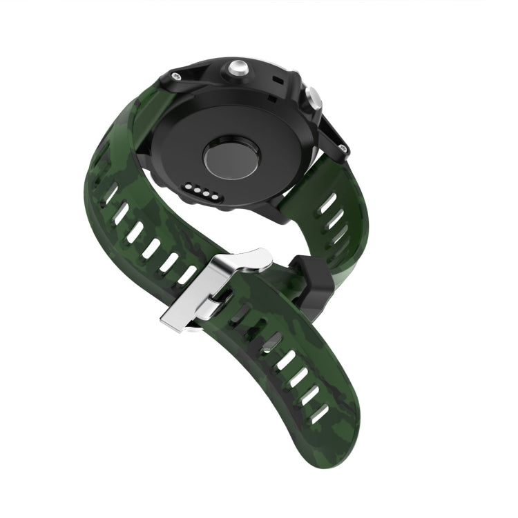 For Garmin Descent MK 2 26mm Camouflage Printed Silicone Watch Band(Army Green+Army Camouflage) by bashfashion