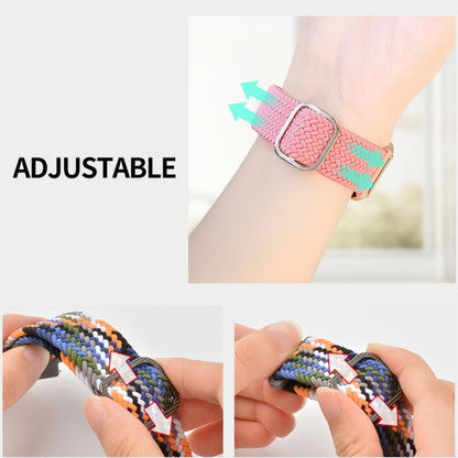 For Xiaomi Mi Band 8 ENKAY Hat-Prince 2 in 1 Set Full Coverage Screen Protector + Elastic Braided Nylon Watch Band(Pink White) by ENKAY