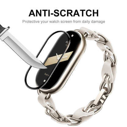 For Xiaomi Mi Band 8 ENKAY Hat-Prince 2 in 1 Set Full Coverage Screen Protector + Elastic Braided Nylon Watch Band(Denim) by ENKAY