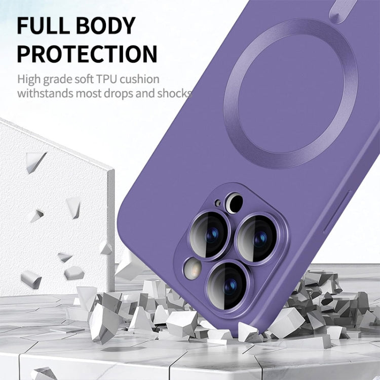 For iPhone 15 Plus ENKAY MagSafe Matte TPU Phone Case with Lens Film(Purple) by ENKAY