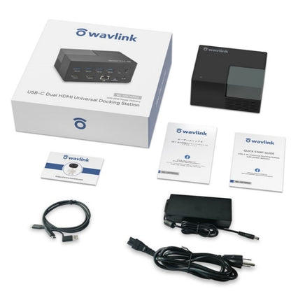 WAVLINK UG76PD2 3.5mm Audio, Gigabit Network Port Dual HD Universal Docking Station(EU Plug) by WAVLINK