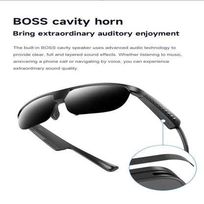 L01 Smart Glasses, Support AI Intelligent Translation / Bluetooth Call / Intelligent Noise Reduction(Black) by bashfashion