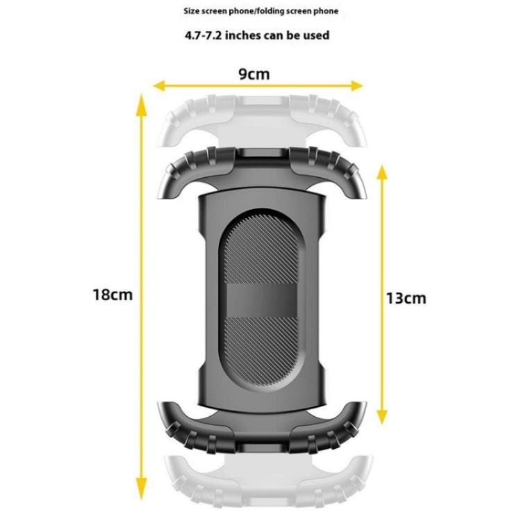 Z012 360 Degree Rotation Motorcycle Bicycle Handlebar Rearview Mirror Phone Mount(Handlebar) by bashfashion