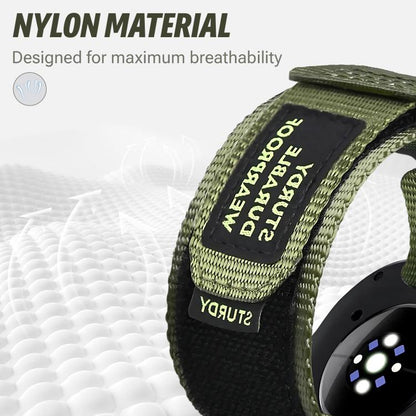 For Samsung Galaxy Watch8 / Watch8 Classic Two Sections Nylon Hook And Loop Fastener Watch Band(Gray) by bashfashion