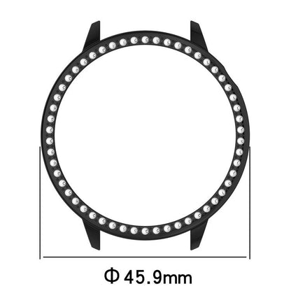 For OnePlus Watch 3 43mm Single Row Diamond Half Coverage Hollow PC Watch Protective Cover(Transparency) by bashfashion