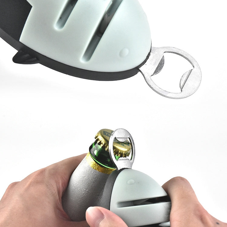 Multi-Function Fish Shape Knife Sharpener Tool Holder Diamond Tungsten Steel Knife Sharpener(Pink) by bashfashion