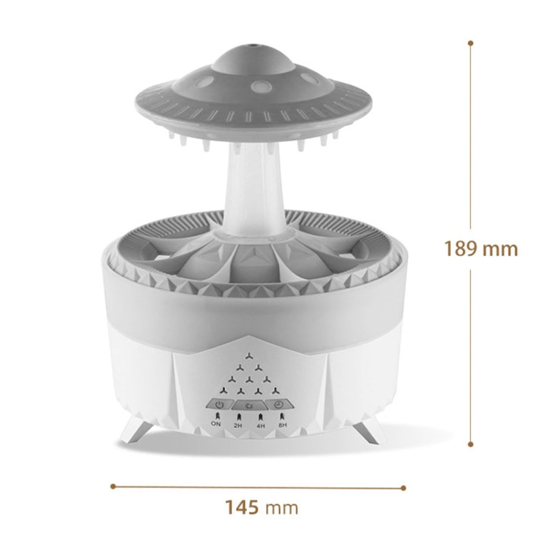 UFO Water Drop Aromatherapy Humidifier Desktop Remote Control Diffuser, Plug: US Plug(White) by bashfashion