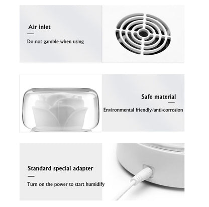 400ml Rose Aromatherapy Diffuser Timing Humidifier with Seven-color Light,CN Plug(Gray) by bashfashion