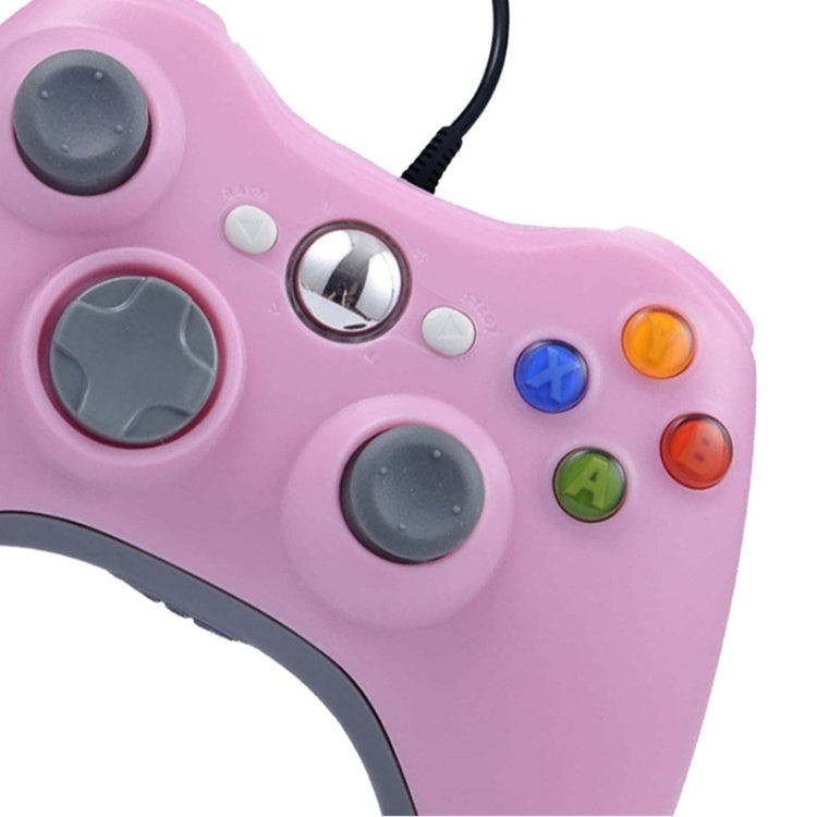 For XBOX 360 Console And PC USB Dual Vibration Wired Gamepad(Pink) by bashfashion