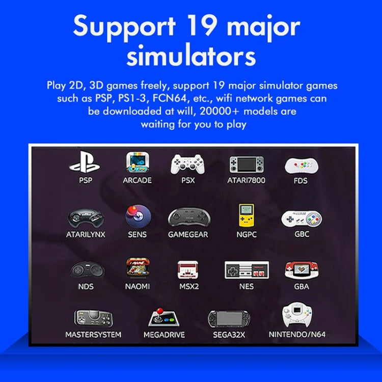 G10 GAMEBOX TV Box Dual System Wireless Android 3D Home 4K HD Game Console Support PS1 / PSP, Style: 128G 40,000+ Games (Black) by bashfashion