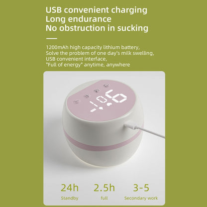 MZ-003 LED Digital Display Smart Adjustable Fully Automatic Massage Painless Silent Breast Pump(Pink) by bashfashion